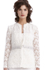 Lace Jacket with Mirror Beaded Trim