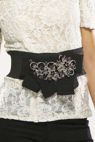 Belt with Bow and Flower