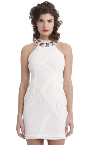 Slashed Frayed Razorback Dress