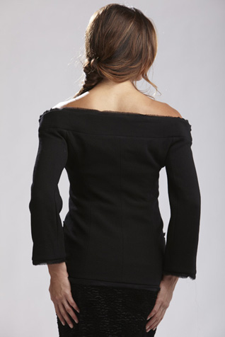 Black Off Shoulder Blazer