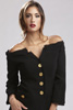 Black Off Shoulder Blazer