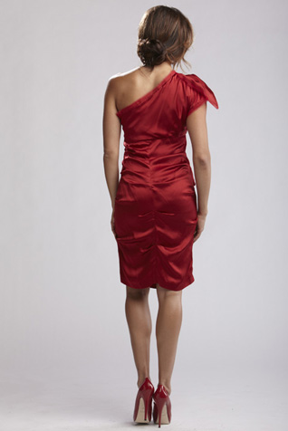 Draped One Shoulder Dress