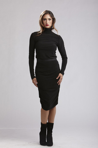 Jersey Pleated Skirt