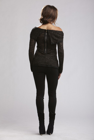 Off Shoulder Knit Sweater