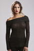 Off Shoulder Knit Sweater