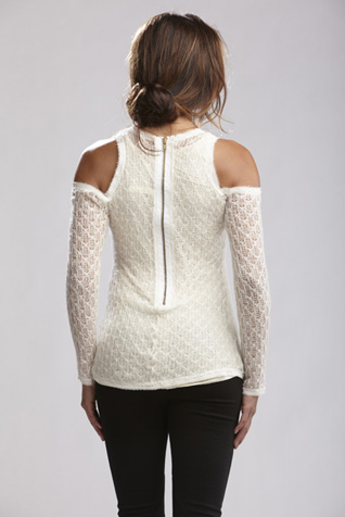 Open Shoulder Knit Sweater