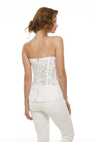 Abstract Lace Bustier