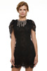 Lace Shawl Sleeve Dress
