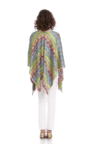 Frayed Chiffon Knit Wrap