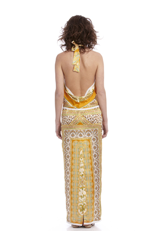 Silk Print Maxi Skirt