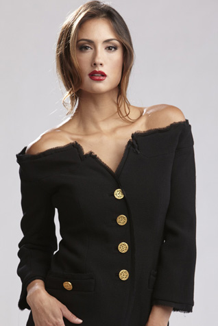 Black Off Shoulder Blazer