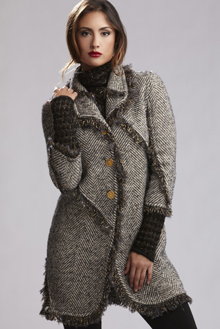Metallic Tweed Coat