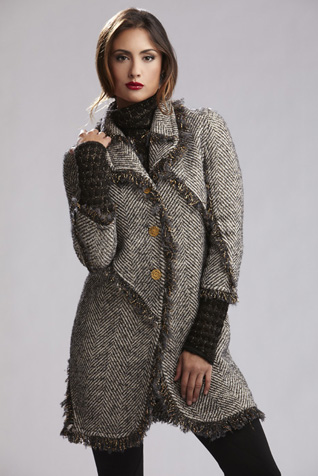 Metallic Tweed Coat