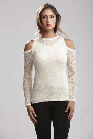 Open Shoulder Knit Sweater