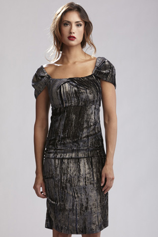 Velvet Pleated Dress