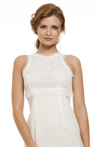 Lace and Crepe Couture Dress