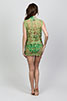 Green Lace Blouson Back Mini Dress