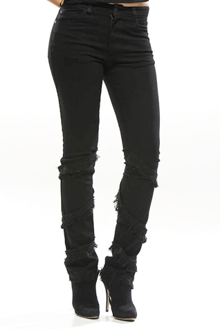 Skinny Jeans with Fringes